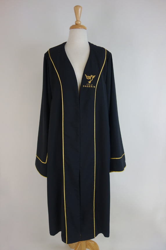 Corporate Mayoral Robe, Black, Gold Embroidered Logo