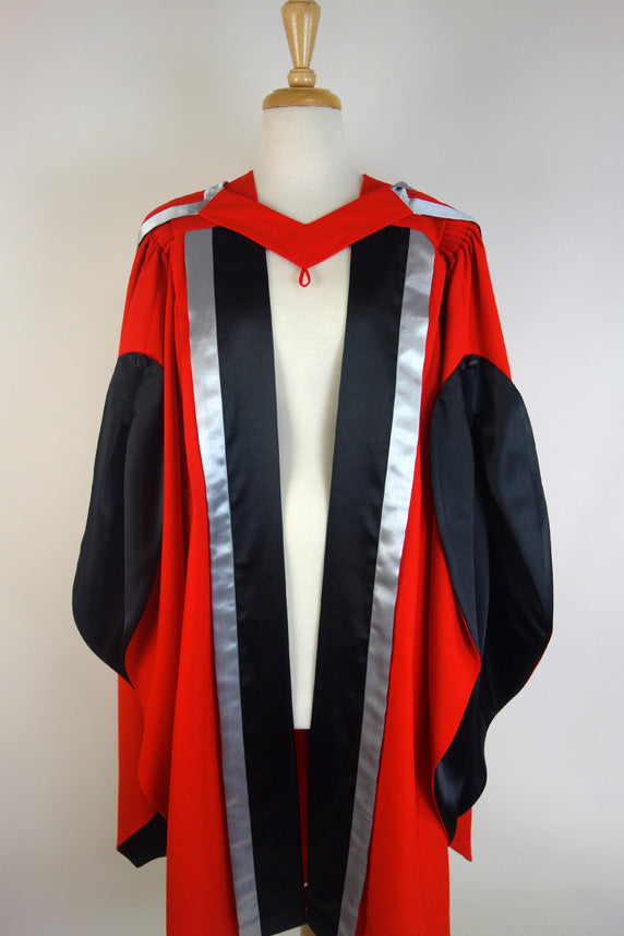 Australian University of Theology PhD Doctor of Philosophy Graduation Gown Set - Gown, Hood and Bonnet