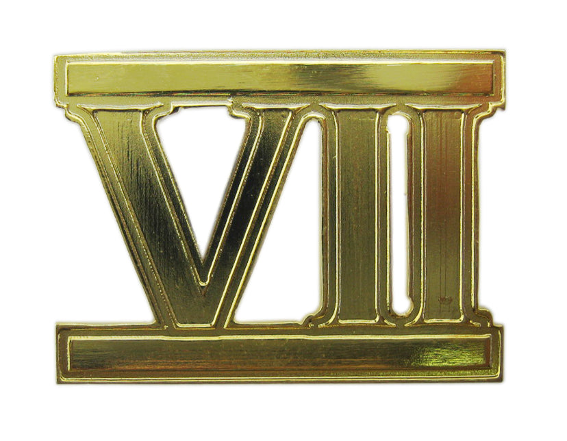 Roman Numeral Mitre Badge
