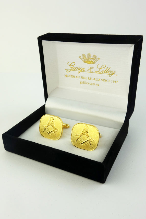 Masonic Cuff Links Gold