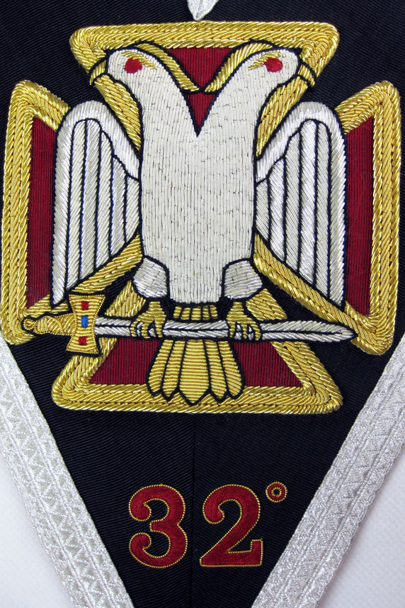 Scottish Constitution 32nd Degree Collar, Hand Embroidered