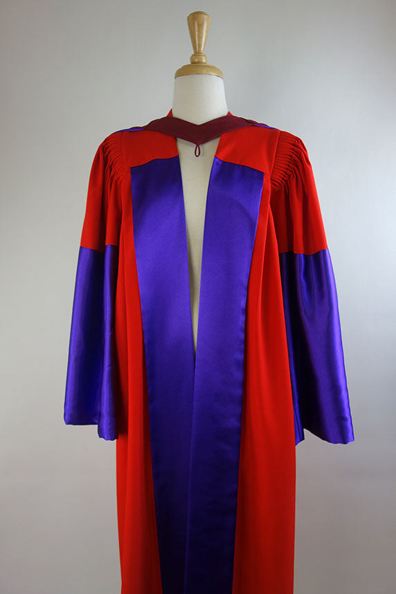 University of Bristol PhD Graduation Gown Set - Gown, Hood and Bonnet