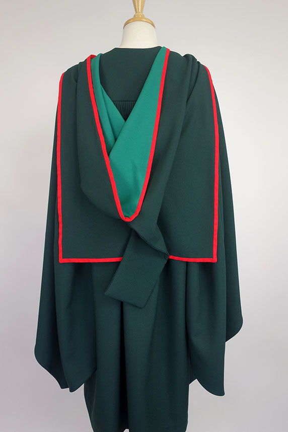 University of Leeds PhD Graduation Gown Set - Gown, Hood and Bonnet