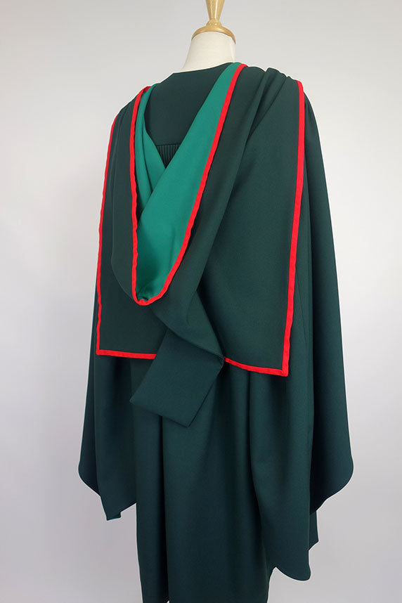 University of Leeds PhD Graduation Gown Set - Gown, Hood and Bonnet