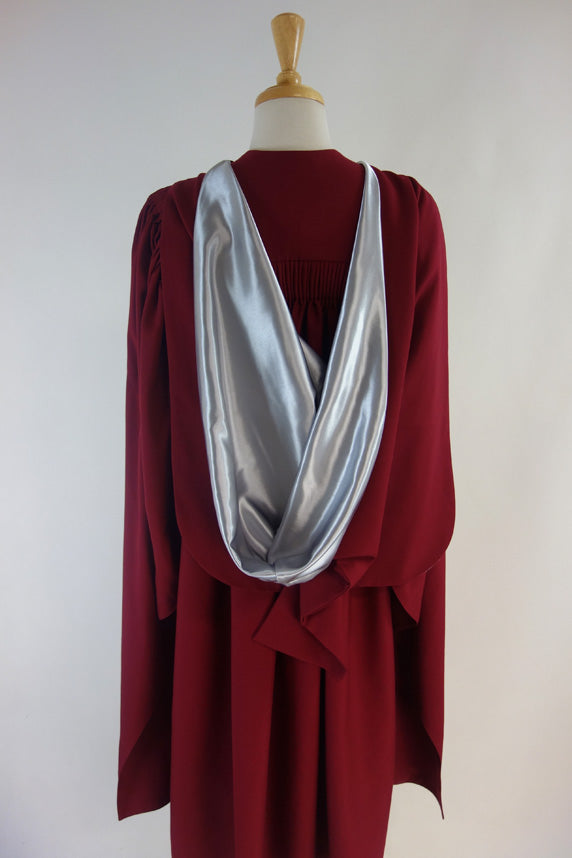 University of Newcastle PhD Graduation Gown Set - Gown, Hood and Bonnet