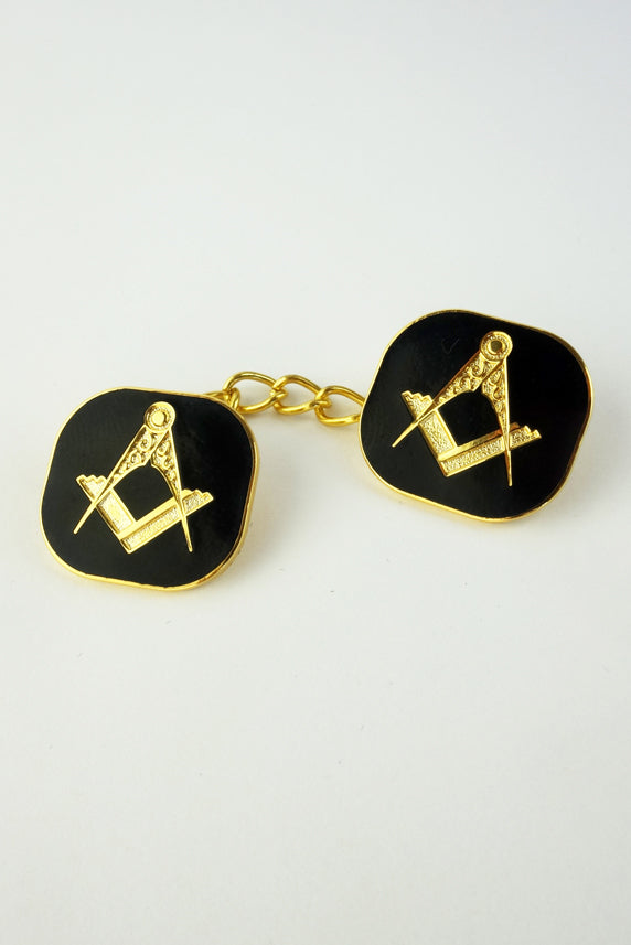 Masonic Jigger Buttons Black