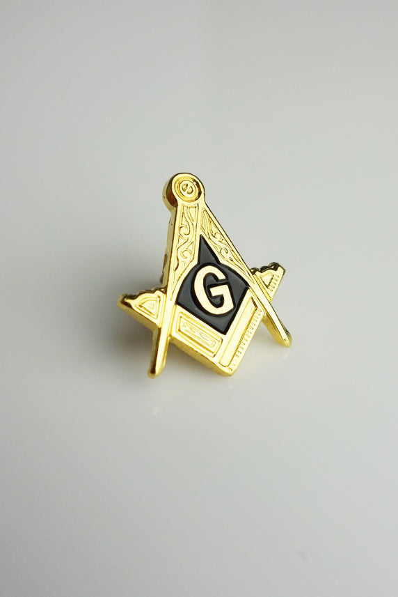 Masonic Lapel Pin Enamelled Square and Compass