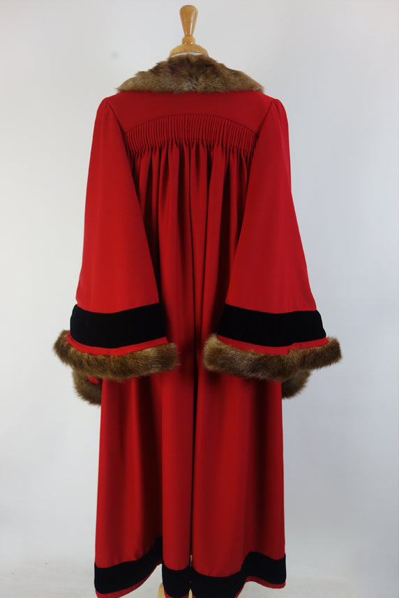 Velvet and Faux Fur Mayoral Robe